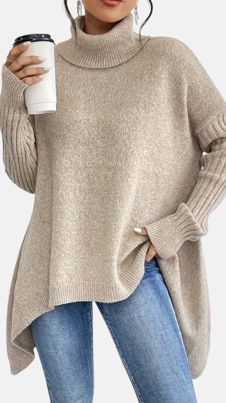 BRIGITTE – SUÉTER DE CUELLO ALTO LARGO