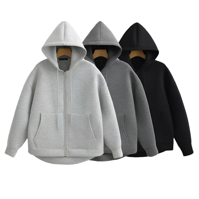 Zoé | Sweat à capuche zippé oversize