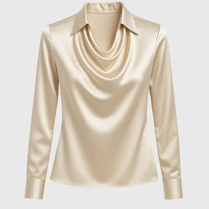 Brooklyn – Elegante blusa de satén brillante