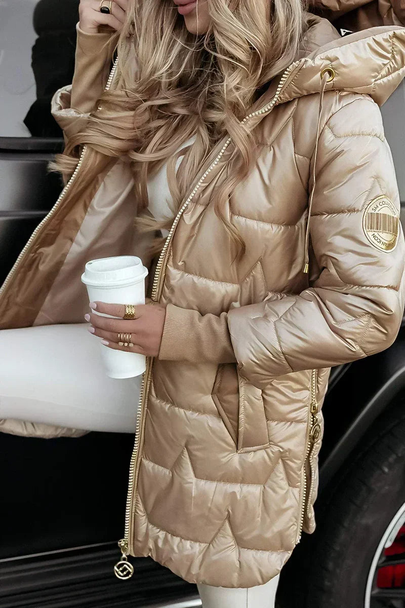 Elisa - Abrigo elegante de invierno con capucha y forro.